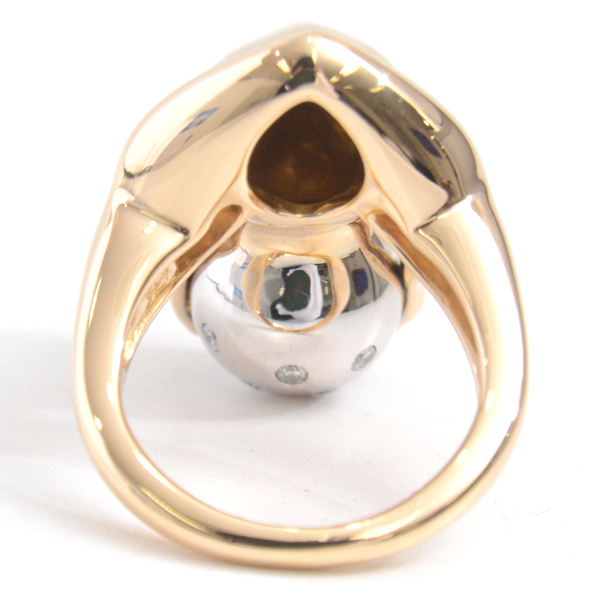 ブシュロン 指輪 レディース アニマルコレクション カエル ツァボライト ダイヤ リング 54号 ゴールド BOUCHERON 750YG×WG 