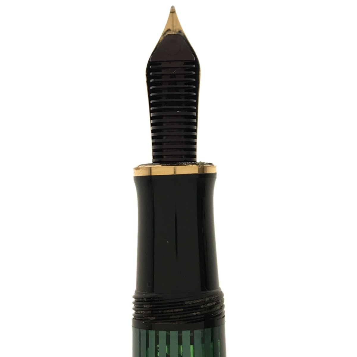 PELIKAN Souveran M400 ペリカン スーベレーン 万年筆 ブラック × ゴールド 緑縞 ペン先14C 585 F 刻印 筆記用具 ドイツ製 文房具 J825 - 6
