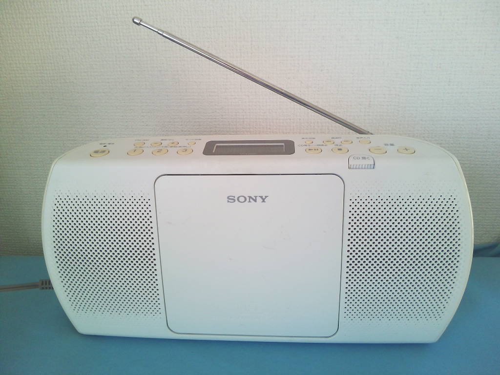 SONY　 ソニー　ZS-E20CP CDラジオ 　ホワイト　電源ケーブル付き★完動品_画像1