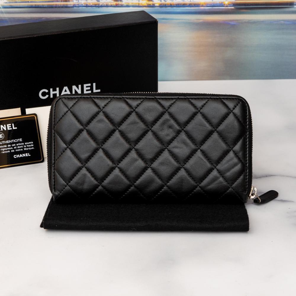 【美品】CHANEL マトラッセ ラウンドファスナー財布 長財布 箱付き