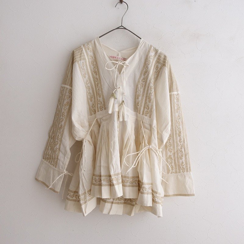 新品 定価8万超 TOWAVASE Paulette blouse 2022SS シャツ/ブラウス(七