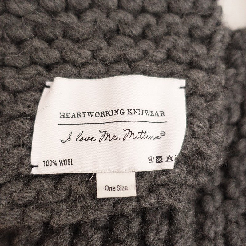 アイラブミスターミトンズ I Love Mr Mittens *heartworking knitwear ローゲージニットマフラー*ストール(st84-2212-140)【52L22】_画像6