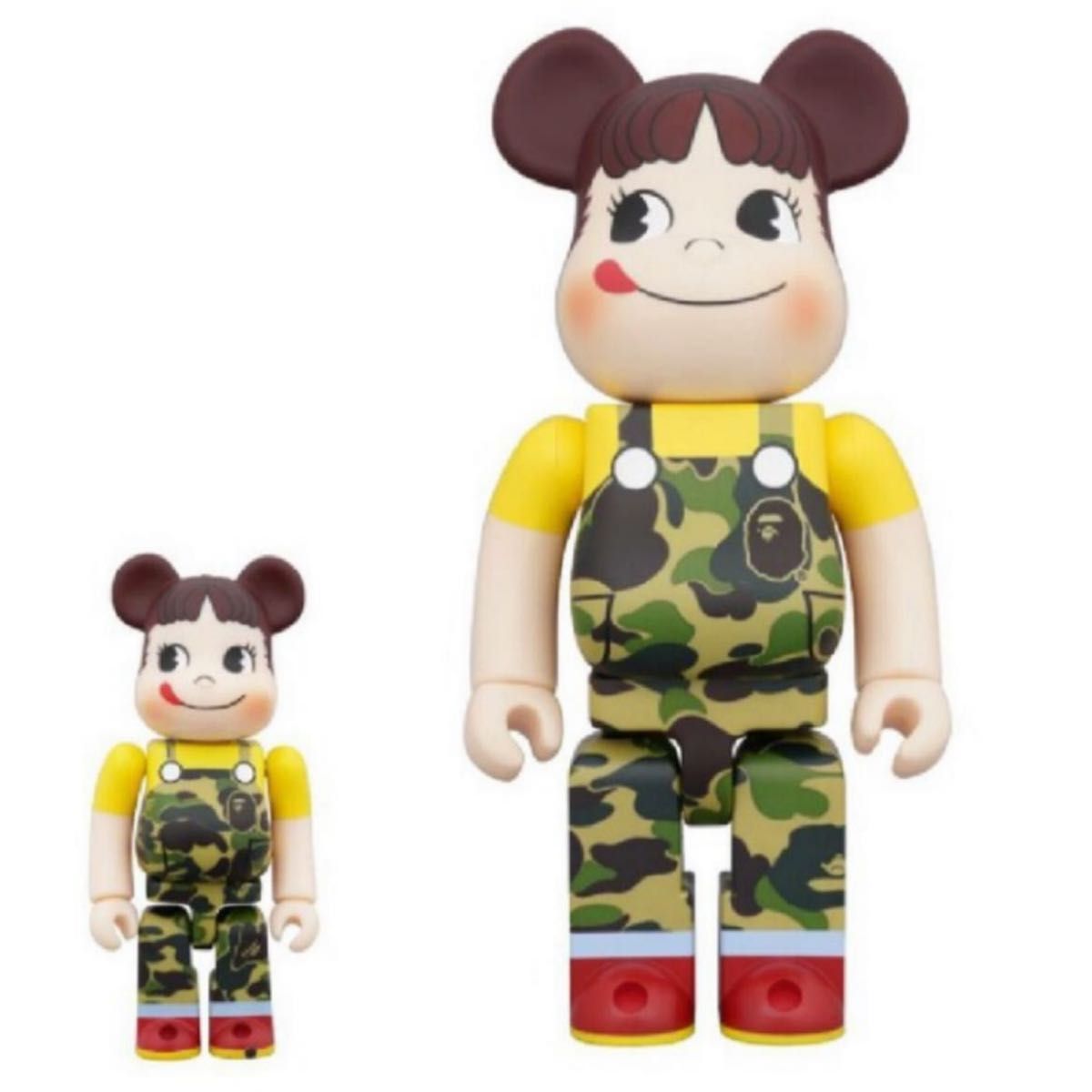 BE@RBRICK BAPE(R) ペコちゃん グリーン 100% & 400%-