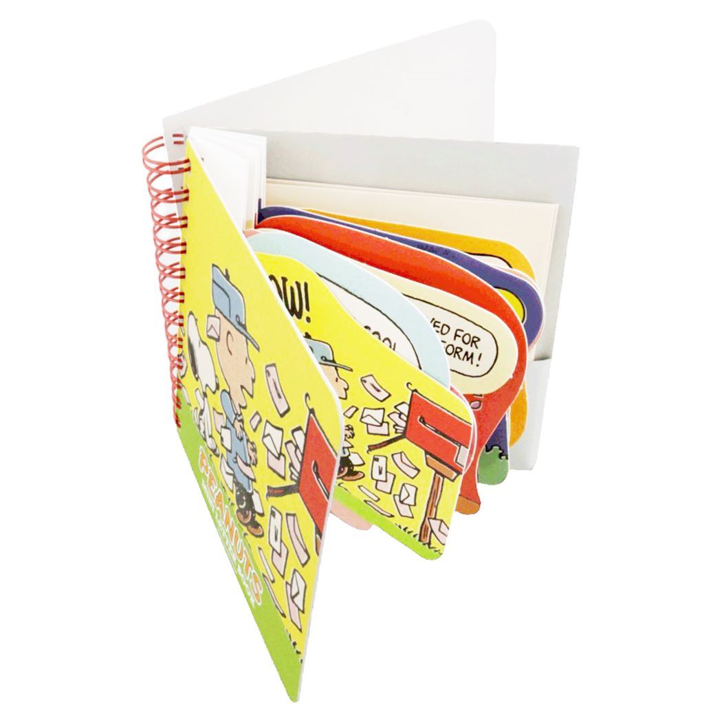 ◆新品　スヌーピー　リングミニレターブック　カード風のダイカット便箋　郵送は不可　PEANUTS ONE PHRASE　Snoopy　PEANUTS_画像4