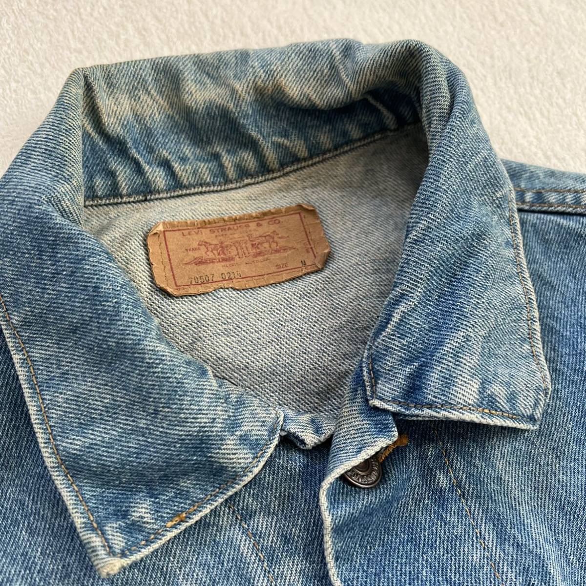 90's Levi's 71506 USA製 リーバイス デニムジャケット Gジャン M ジージャン 米国製 アメリカ製 90年代 Lサイズ相当 ビンテージ 71505