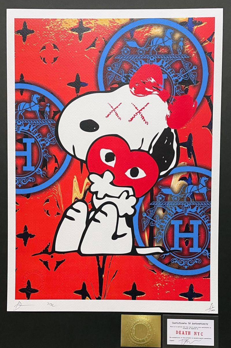 ヤフオク! - DEATH NYC 現代アートポスター KAWS カウズ スヌ