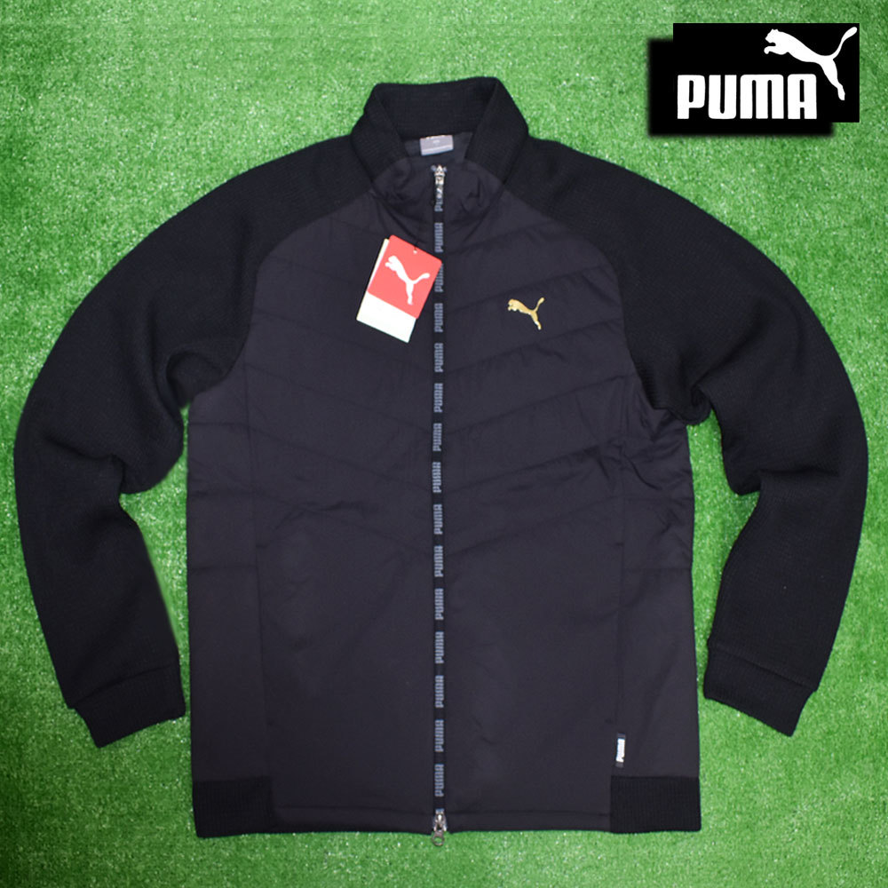 PUMA Puma Golf cotton inside Zip jacket [ black /XL] new goods!