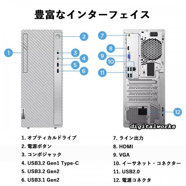 新品即納 領収書可】Lenovo IdeaCentre 570i 最新モデル 超高速12コア 第12世代 Intel Core i7-12700  8GBメモリ 512GB-SSD DVD-S WiFi-6｜PayPayフリマ