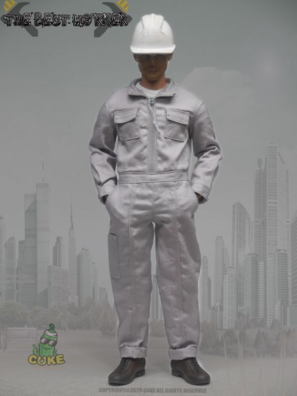  work member costume set CUKE TOYS MA-010 site work member work clothes helmet tool set 1/6 scale action figure for Worker Set