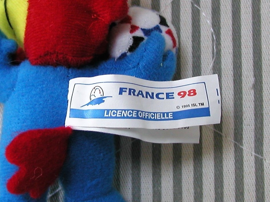 ★☆★ 貴重 フランスワールドカップ　FRANCE 98 FIFA WORLD CUP マスコット　未使用 ②★☆★ _画像8