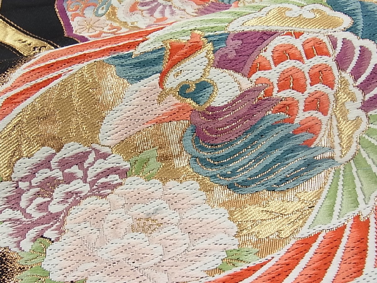 正絹 ✿唐織 花丸文 金銀糸 袋帯 www.cuoihoimotnha.vn