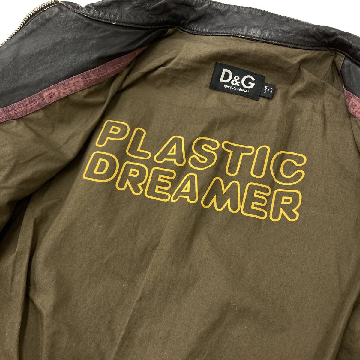 売り切り御免！】 シングル レザー イタリア製 D&G ライダース