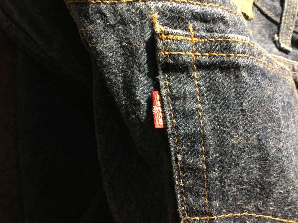 LEVI'S リーバイス USA製 80s 1980年 スモールe トップボタン裏501 紙パッチ ボタンダウン デニムパンツ 201-0117 W38 L40_画像5