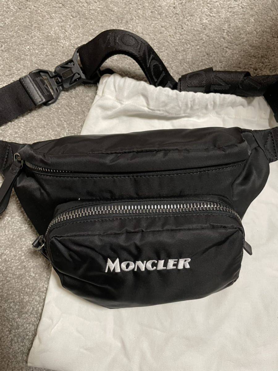 【未使用正規品】モンクレール MONCLER DURANCE ナイロンベルト ウエストポーチ ブラック ボディバッグ 保存袋付