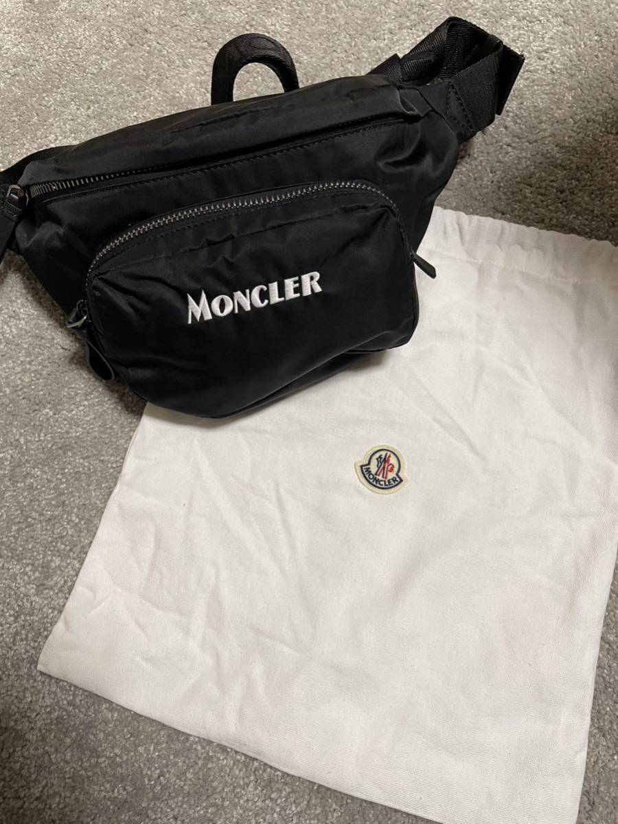 【未使用正規品】モンクレール MONCLER DURANCE ナイロンベルト ウエストポーチ ブラック ボディバッグ 保存袋付