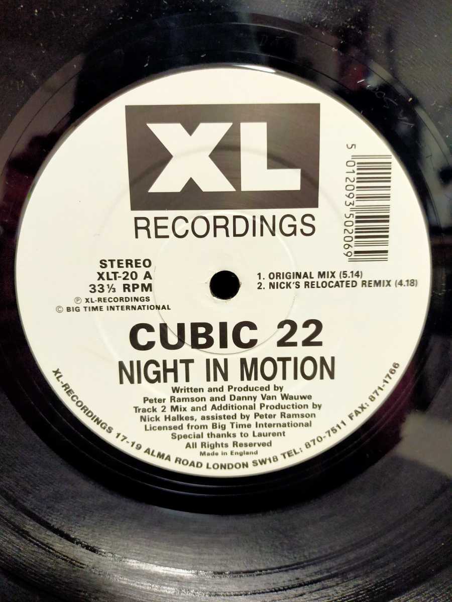 CUBIC 22 - NIGHT IN MOTION【12inch】1990's UK盤_画像2