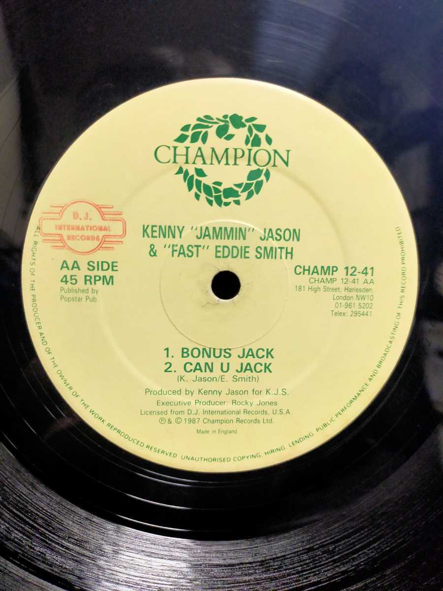 KENNY JAMMIN JASON & FAST EDDIE SMITH - CAN U DANCE【12inch】1987' UK盤_画像3