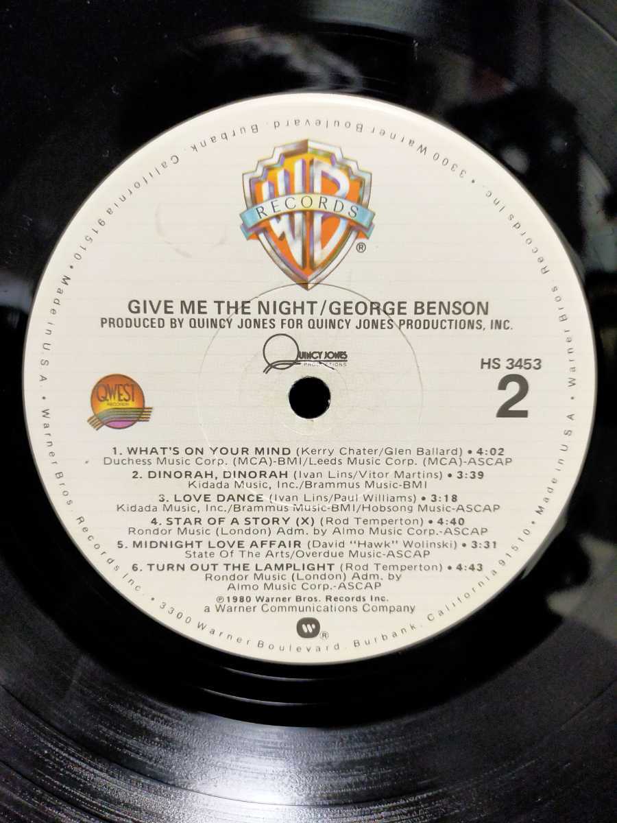 GEORGE BENSON - GIVE ME THE NIGHT【LP】1980' Us Original_画像3