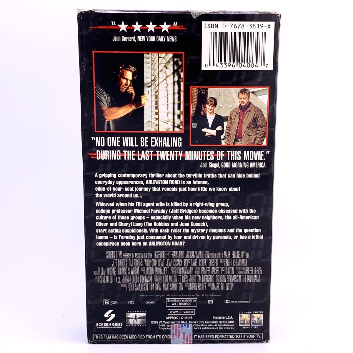 【VHS】Arlington Road 隣人は静かに笑う 映画 海外 英語 ビデオテープ ジェフ・ブリッジス サスペンス