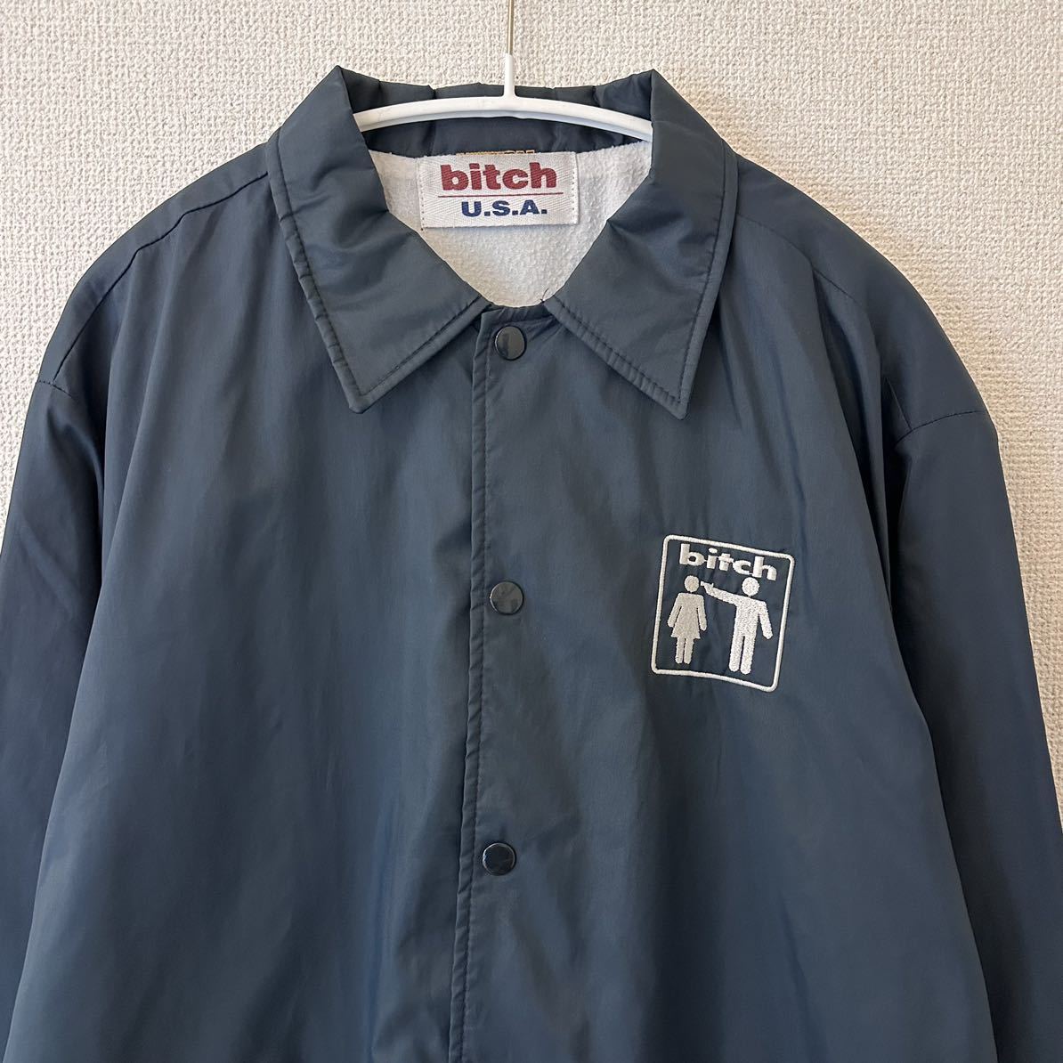 90's bitch USA skeatboards 刺繍ロゴ コーチジャケット ビッチ
