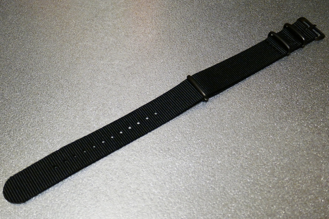 * rug width 20mm black black tail pills : black black * NATO strap wristwatch nylon belt band *