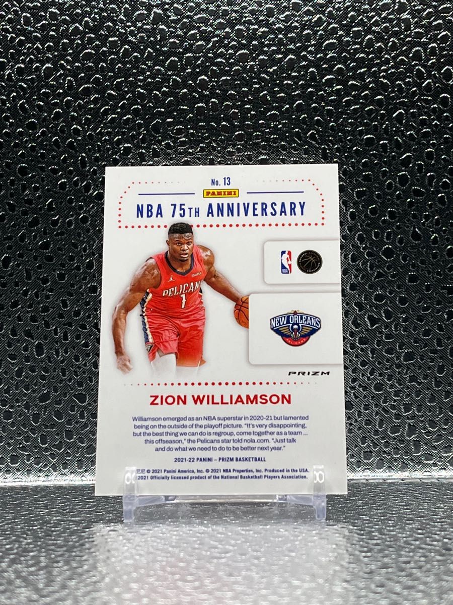 Panini NBAカード Prizm 2021 75th anniversary silver Zion