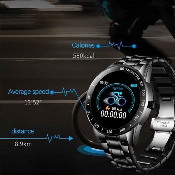 * free shipping * LIGE Smart wristwatch man LED screen heart rate meter blood pressure fitness sport waterproof smart watch present 