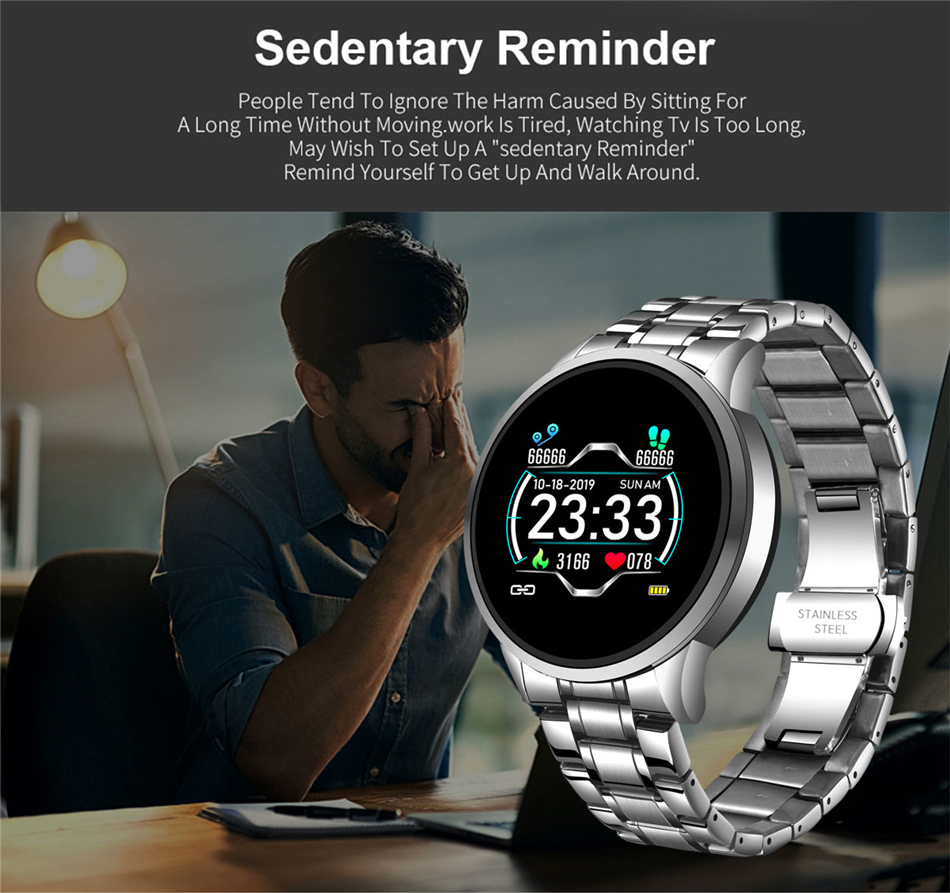 * free shipping * LIGE Smart wristwatch man LED screen heart rate meter blood pressure fitness sport waterproof smart watch present 