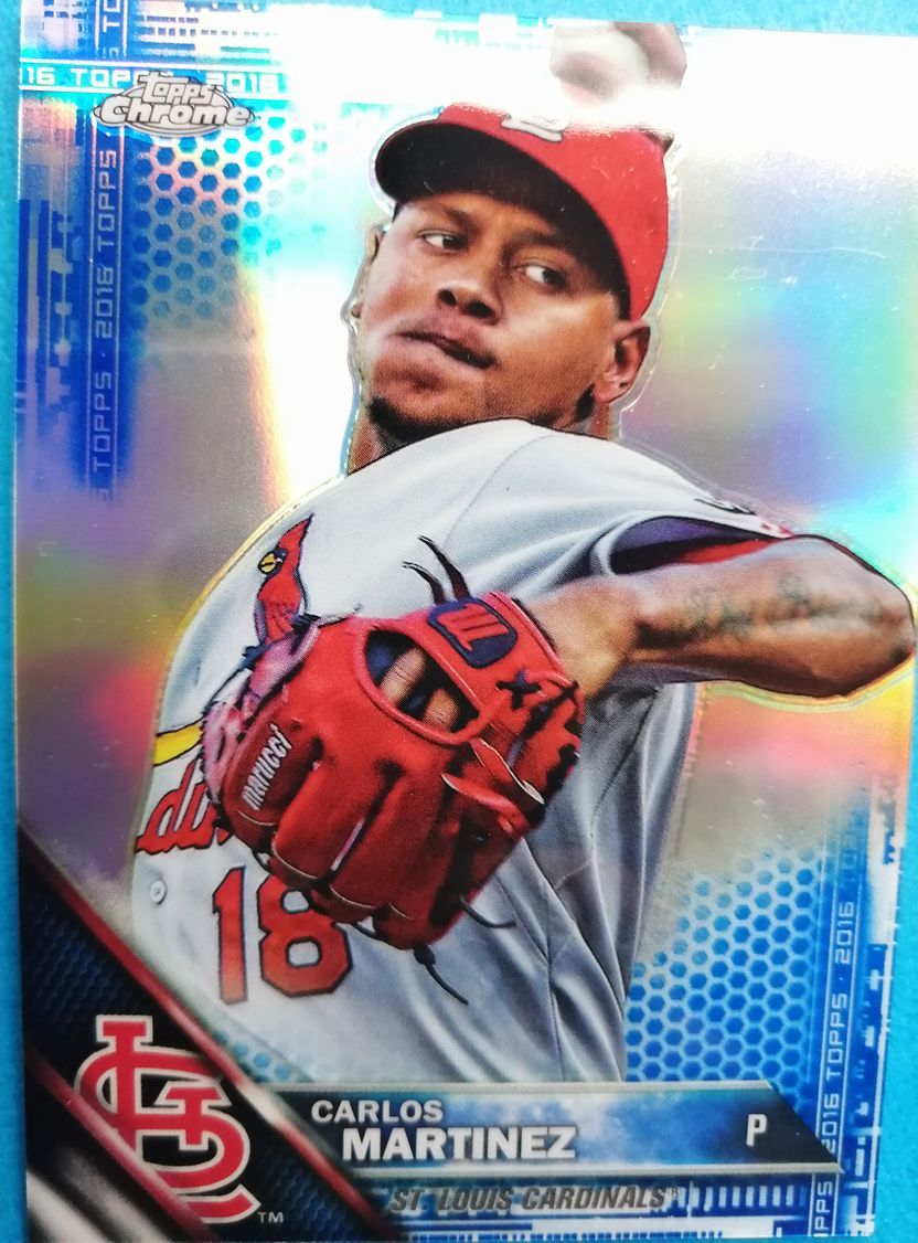 4枚セット Carlos Martinez STL 2018 Panini Immaculate Auto 25枚限定 + 2016 Topps Chrome /150 Blue Refractor ＋Rookie Card 2枚 _画像5