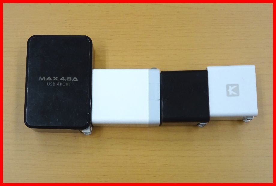 ◆A-985◆　3ポート 4ポート USBアダプター　ACアダプタ ー_画像6