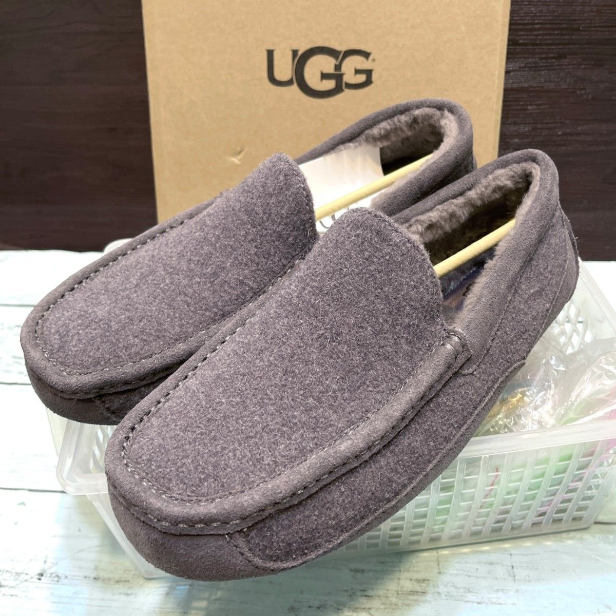 UGG Australia アグ メンズ スリッポン モカシン 羊毛フェルト
