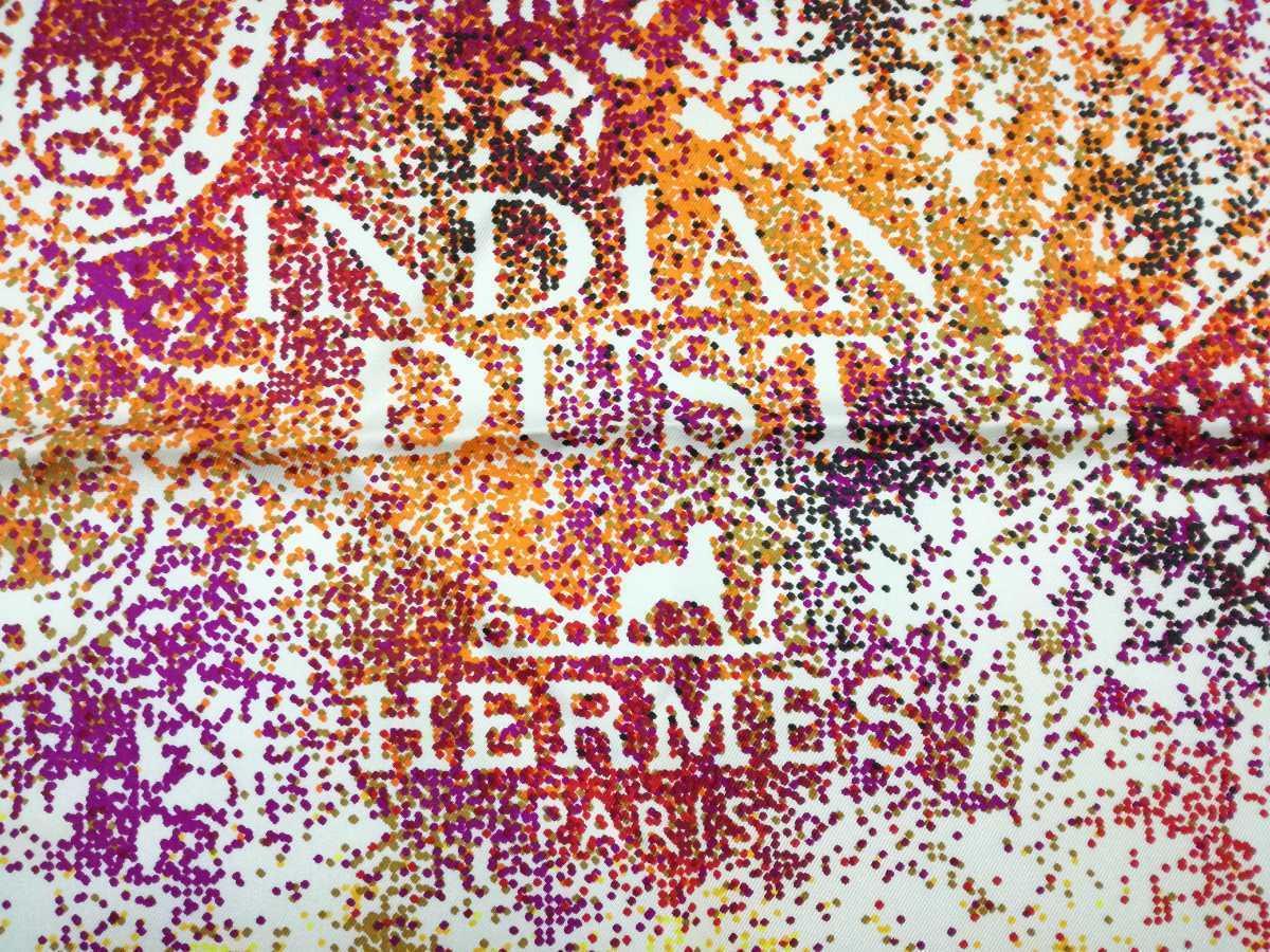 美品 HERMES エルメス カレ90 INDIAN DUST インディアンダスト