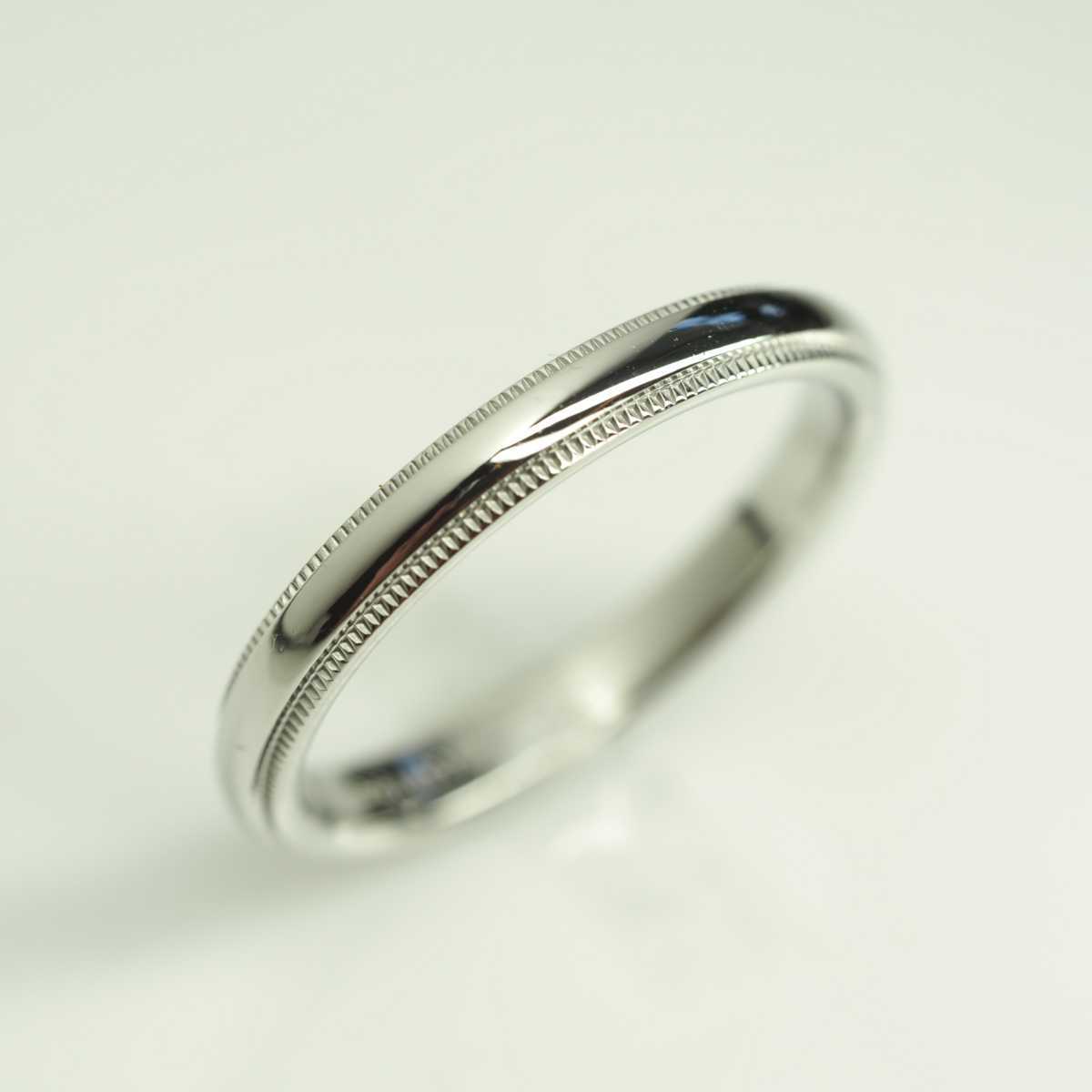 TIFFANY&Co. ティファニー ミルグレインリング Pt950 20号