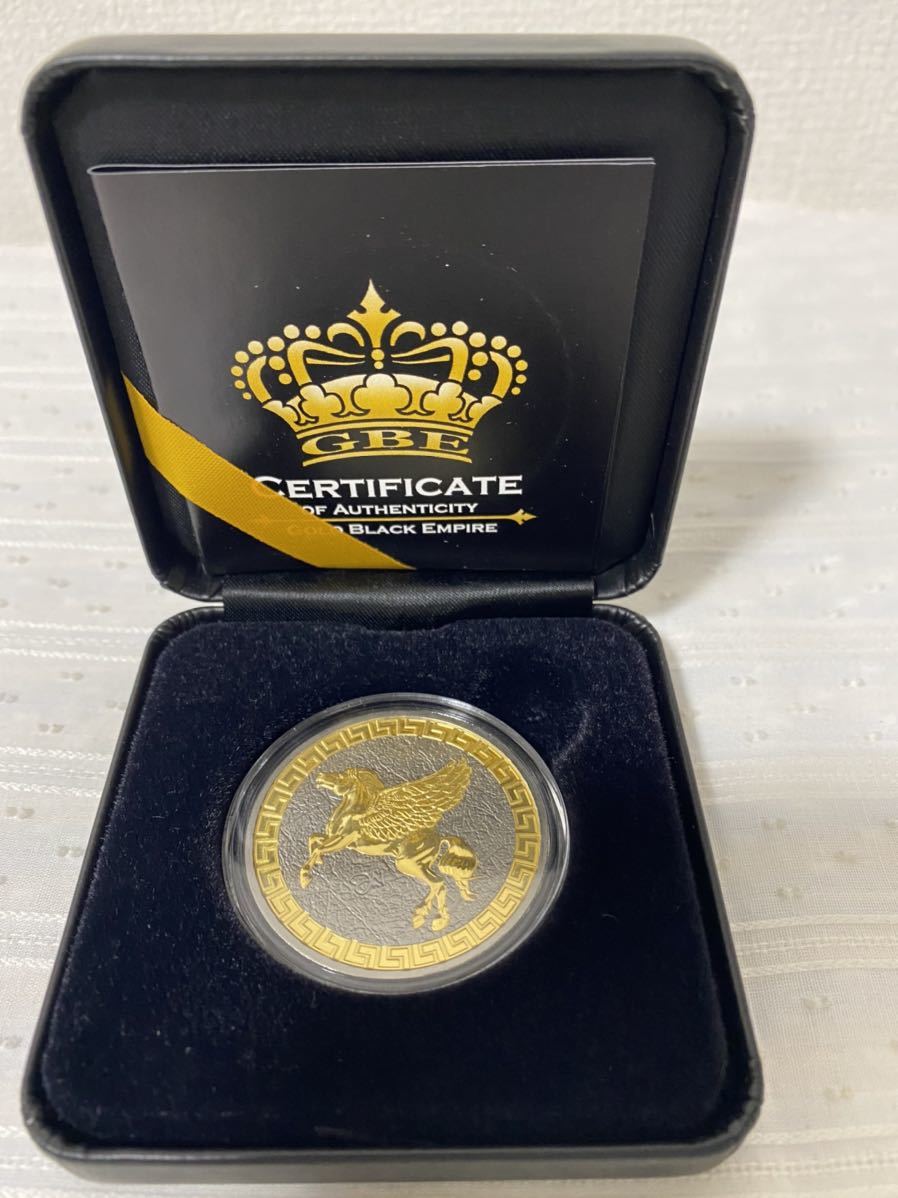 2022　セントヘレナ 　ペガサス 　ゴールドブラックエンパイア　 1オンス　銀貨　コイン