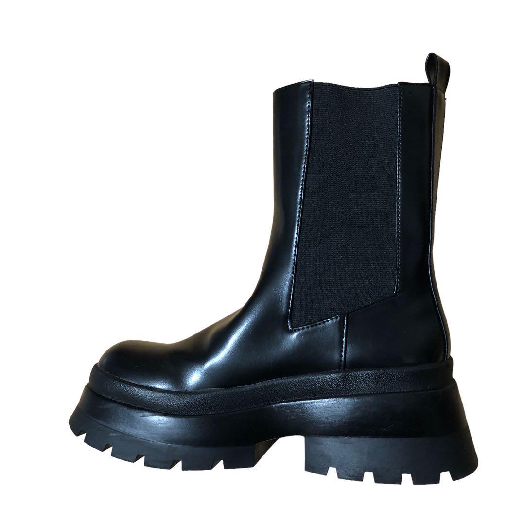 大人気 ZARA/ザラ/トラックソール/チェルシーアンクルブーツ 大人気 ZARA/ザラ/トラックソール/チェルシーアンクルブーツ