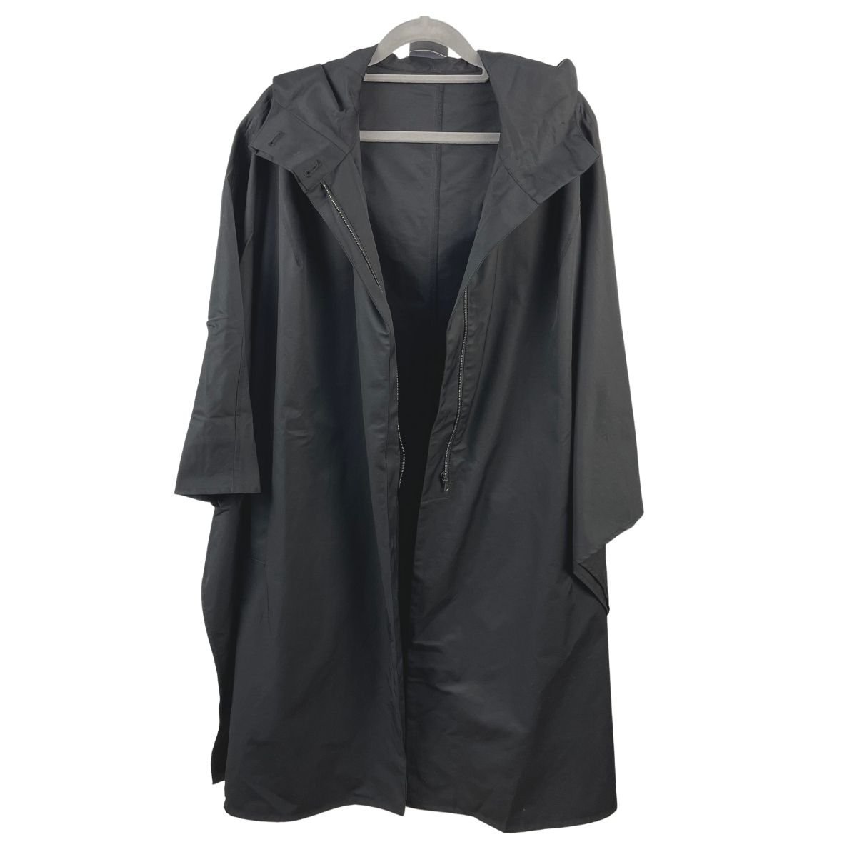 返品不可】 nala Hooded caqe Hooded コート coat ブラック coat - www