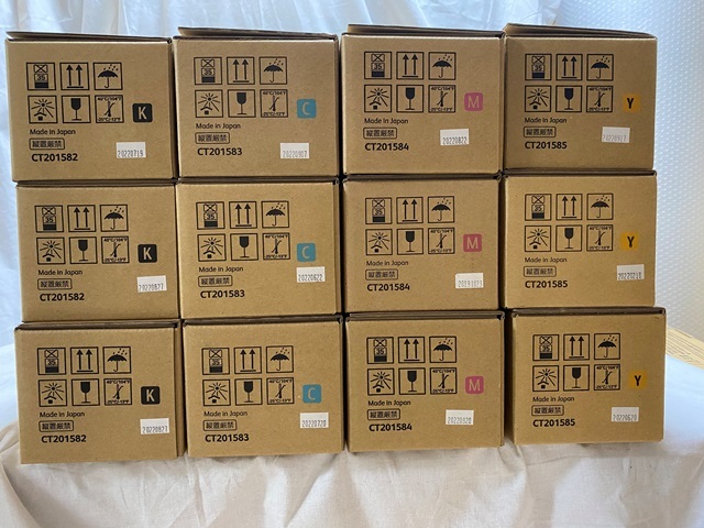 未使用 富士ゼロックス 純正トナー 4色 計12本セット CT201582