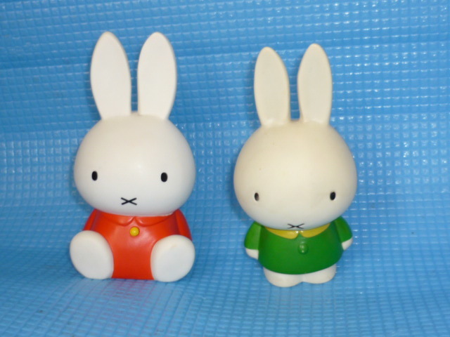 A* not for sale *... Bank × Miffy sofvi savings box x2 kind . abrasion glass glass 2 piece set other 5 point 