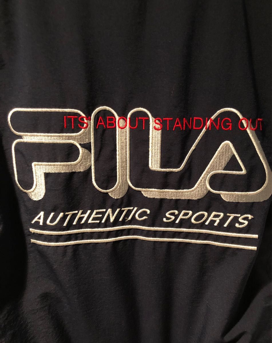 【即完売】FILA フィラ ダウンジャケット アウター ナイロン ジップアップ 中綿ジャケット レトロ アウトドア XLサイズ 