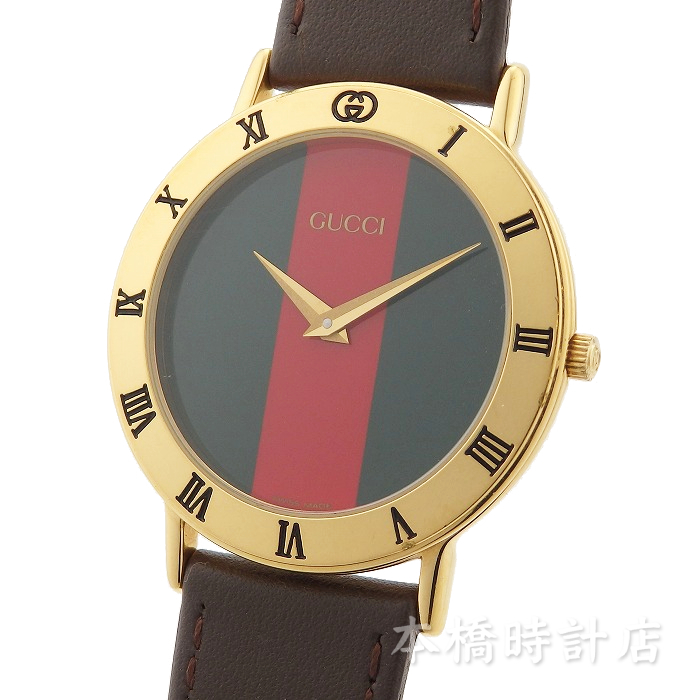 グッチ GUCCI 3000.2M シェリー メンズ クォーツ 機械点検・電池交換