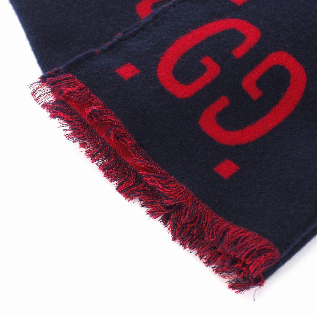 割引設定 【極美品】GUCCI マフラー ウール シルク GGジャガード