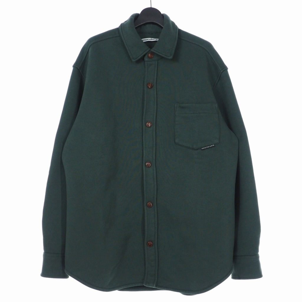 アレキサンダーワン ALEXANDER WANG テリー シャツジャケット ブルゾン L グリーン 緑 国内正規 メンズ