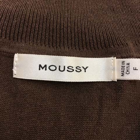 マウジー moussy セーター ニット プルオーバー ハイネック 無地 長袖 FREE 茶 ブラウン レディース_画像5
