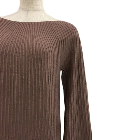  Proportion Body Dressing sweater knitted pull over boat neck plain li brace up long sleeve FR pink purple purple 