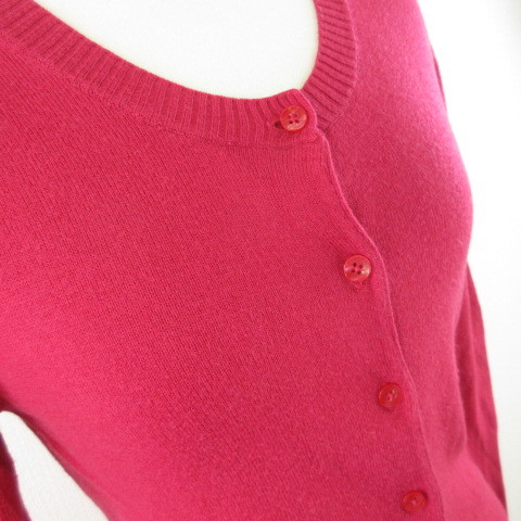  Gap GAP cardigan knitted long sleeve red purple XS *E768 lady's 