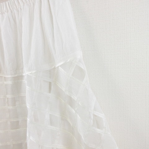  Be mingbai Beams B:MING LIFE STORE by BEAMS miniskirt flair check eggshell white white ONE *A198 lady's 