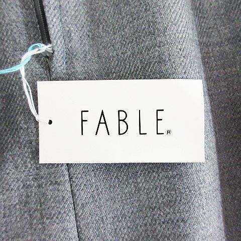 未使用品 FABLE スカート ボトムス ミモレ丈 タイト ウール混 13 グレー ※EKM レディース_画像4