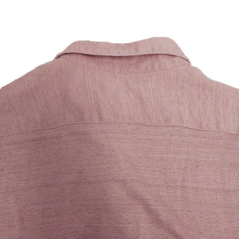 アレグリ allegri ポロシャツ 半袖 リネン ピンク系 グレーピンク 48 メンズ_画像6