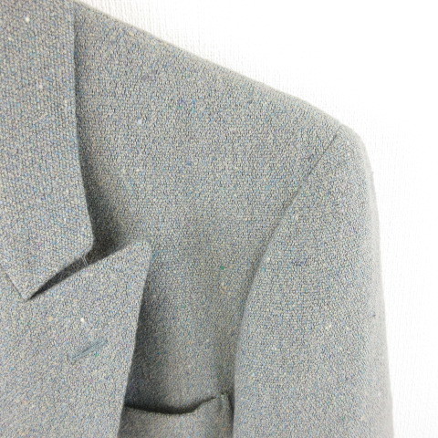 トラサルディ TRUSSARDI テーラードジャケット ブレザー ダブル 長袖 ブルーグレー M *E1 メンズ_画像4