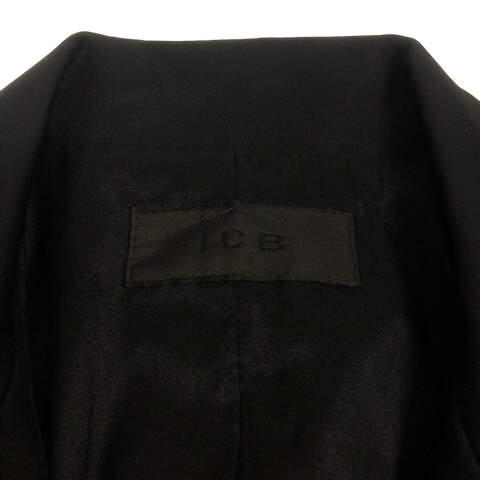 アイシービー iCB テーラードジャケット ブレザー シングルボタン 9 黒 ブラック※MZ レディースの画像3